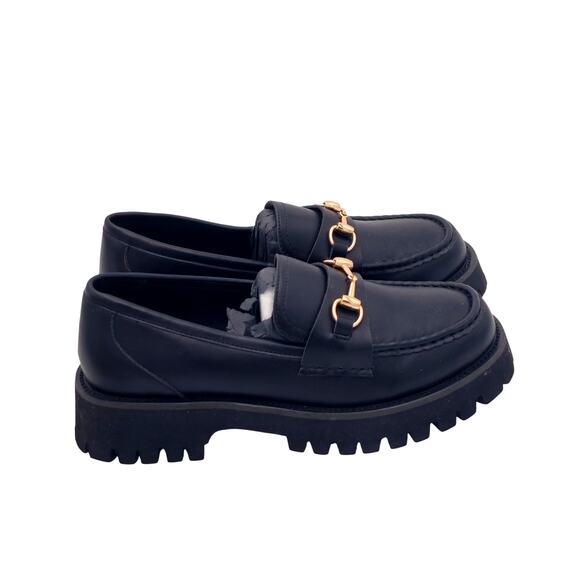 Dillan Buckle Slip On Loafer‎ Size 9M Chunky Platform BLACK - Picture 5 of 7